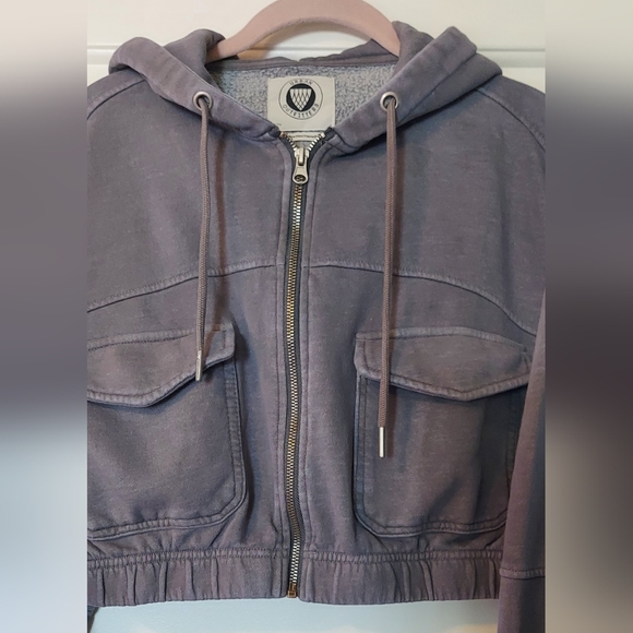 Urban Outfitters Yogi Cropped Hoody Sweatshirt Dusty Purple Size S - Picture 4 of 13